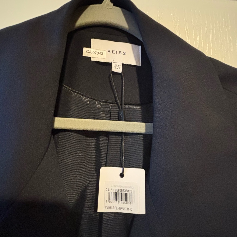 Reiss Navy Blue Trench Coat - Picture 2 of 3